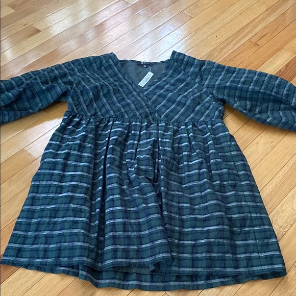 NWT Madewell Marianna Plaid Long Sleeve Dress - Picture 2 of 5